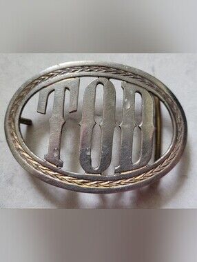 Vintage 1970's "TOD" Belt Buckle with Braided Detail